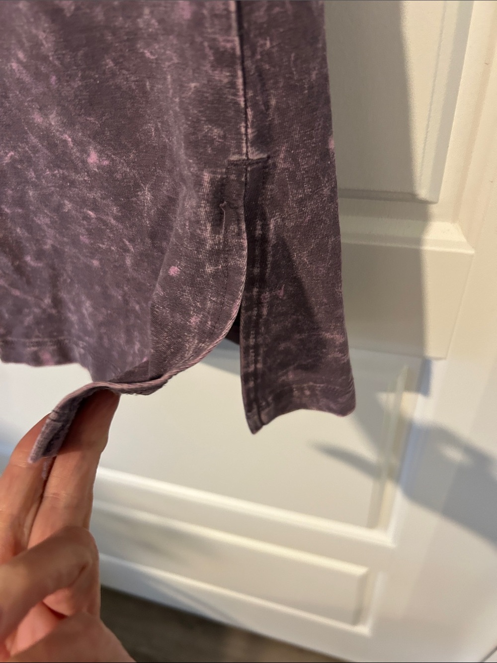 PINK Victoria's Secret Purple Marble Flare Leggings w: cute side slits - Medium - Picture 5 of 8